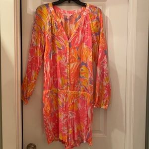 Lilly Pulitzer Elsa Romper Size L Sun Splashed
